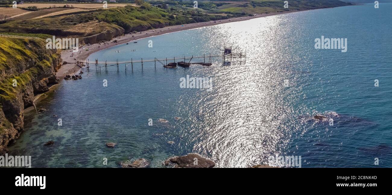 Punta Aderci. La Riserva Naturale di Punta Aderci nella zona di vasto, provincia di Chieti, regione Abruzzo d'Italia- Europa. Foto Stock