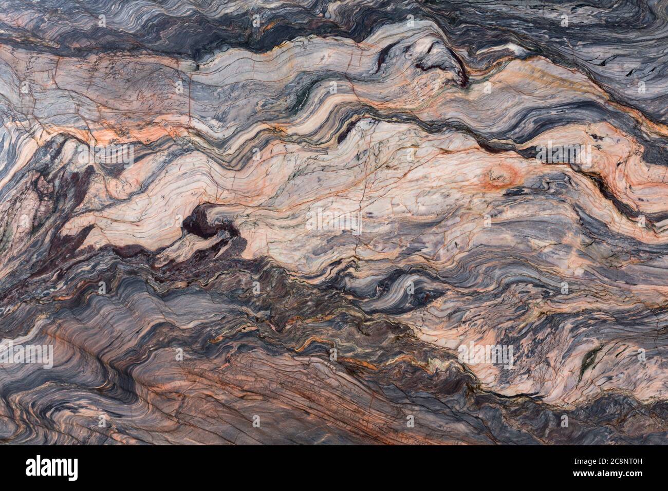 Sfondo e struttura di pietra marrone o roccia, macro shot. Foto Stock