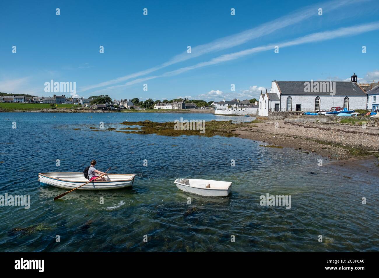 Isola di Whithorn porto, Dumfries & Galloway, Scozia. Foto Stock