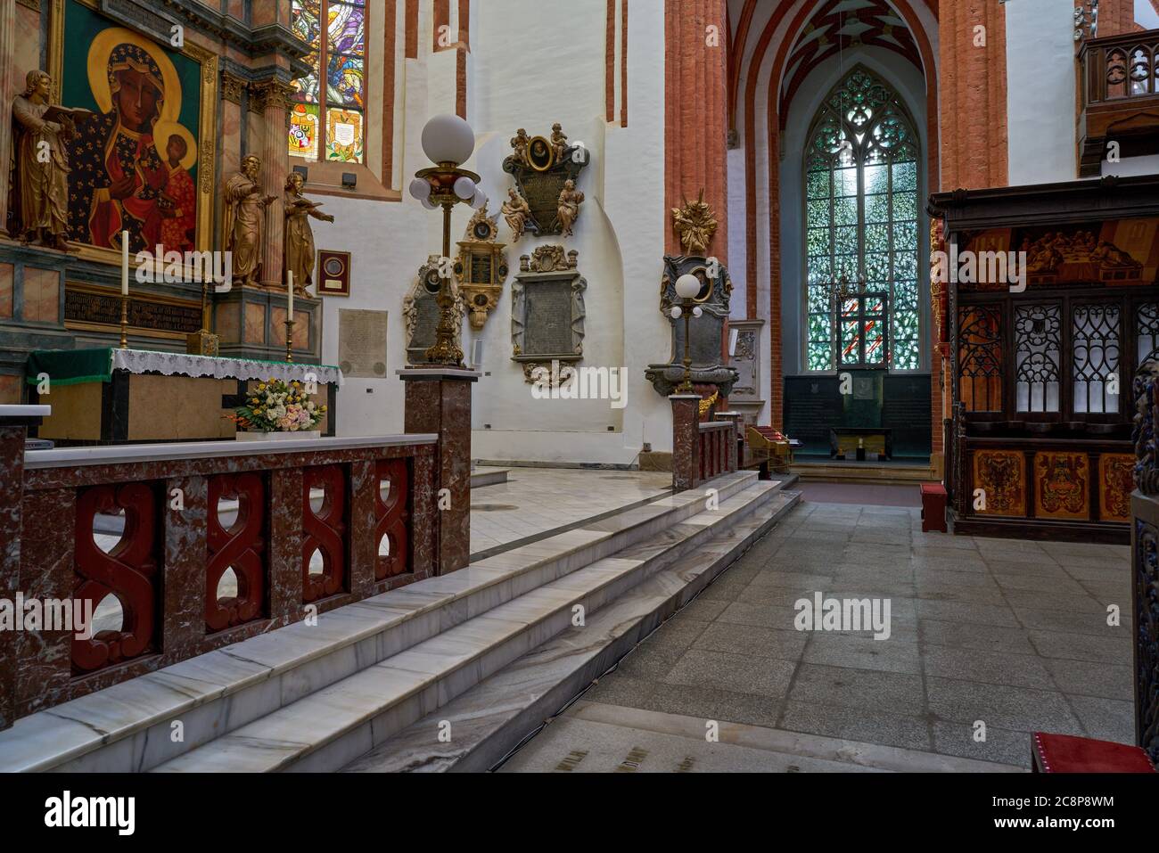 Chiesa gotica guarnigione di Santa Elisabetta Wrocław Dolny Śląsk Foto Stock