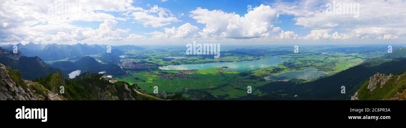 Füssen, Germania: Panorama alpino Foto Stock