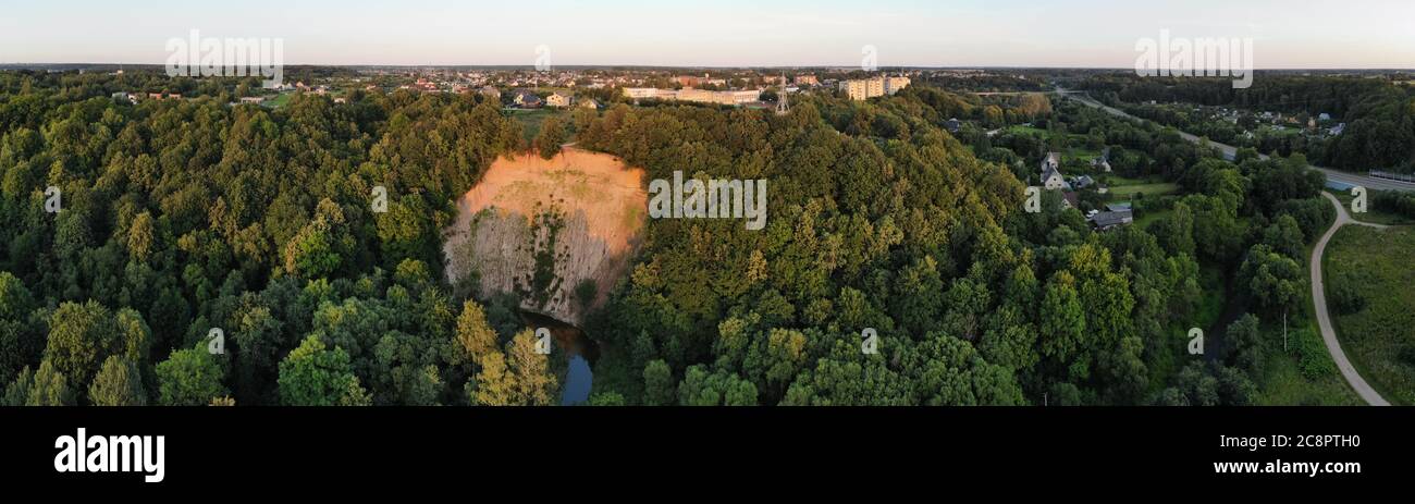 Vista panoramica aerea del Rokai esposizione vicino alla città di Kaunas, Lituania Foto Stock