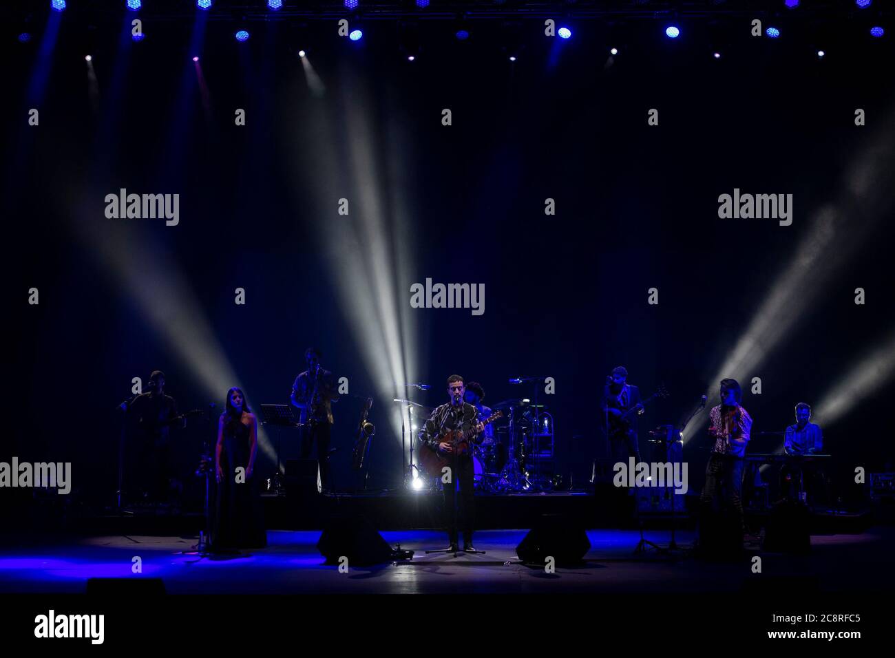 Roma, Italia. 26 luglio 2020. Dopo la vittoria della settantesima edizione del festival di Sanremo, Diodato si presenta a roma con tre concerti alla Cavea dell'Auditorium Parco della Musica. (Foto di Domenico Cippitelli/Pacific Press) Credit: Pacific Press Agency/Alamy Live News Foto Stock