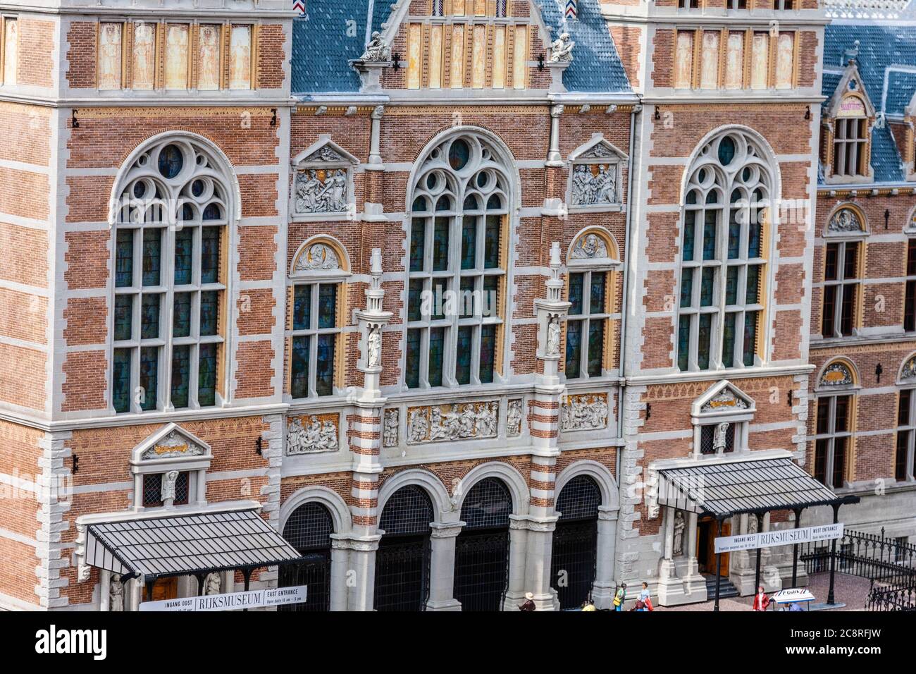 Rijksmuseum replica a Madurodam. Madurodam, un intero paese in miniatura, è una delle principali attrazioni turistiche a Den Haag (o l'Aia), in Sud Olanda. Foto Stock