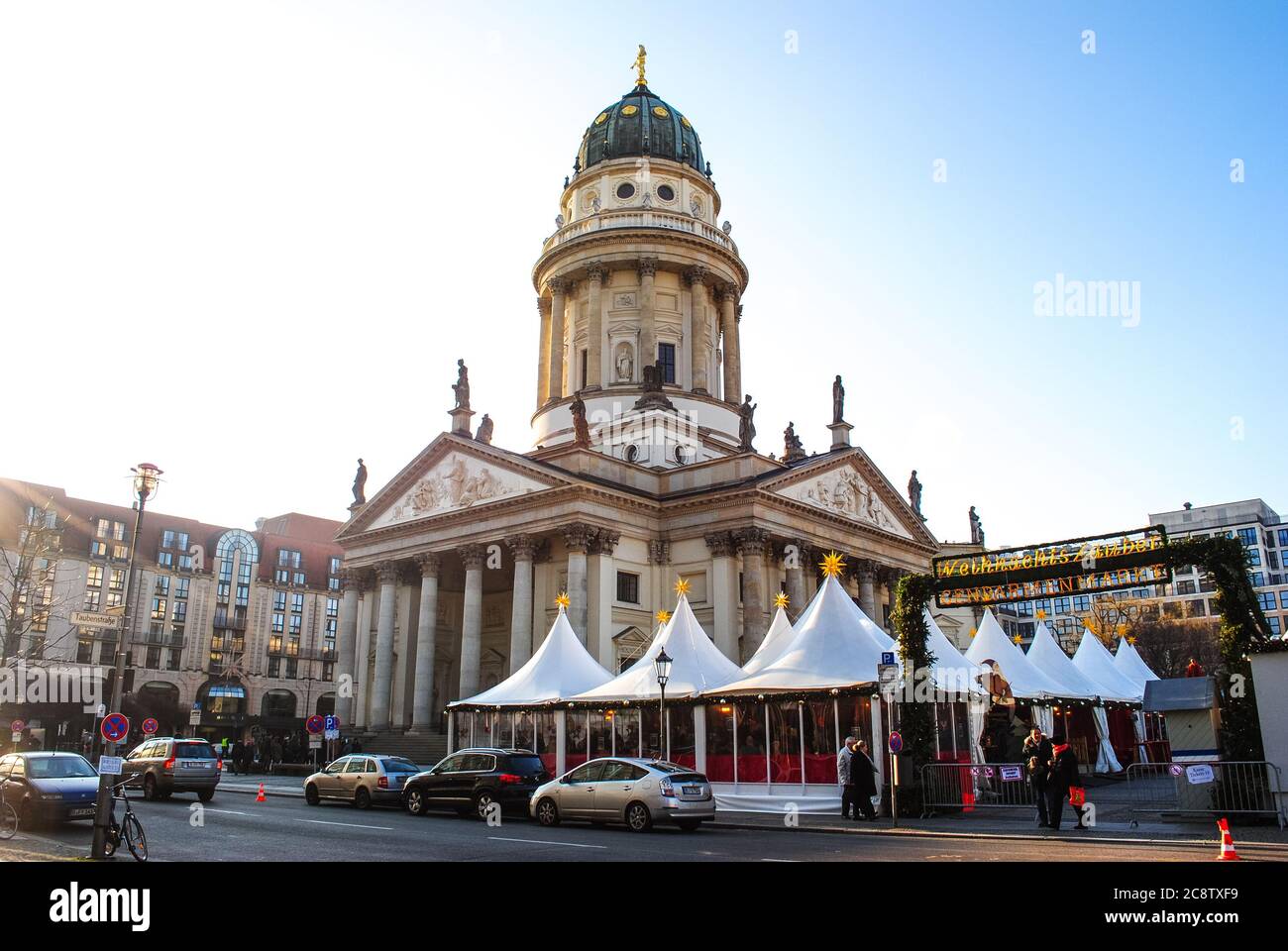 Mercatini di Natale a Gendarmenmarkt Foto Stock