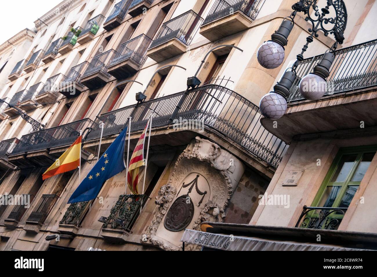 Bari quartiere gotico di Barcellona, Spagna. Foto Stock