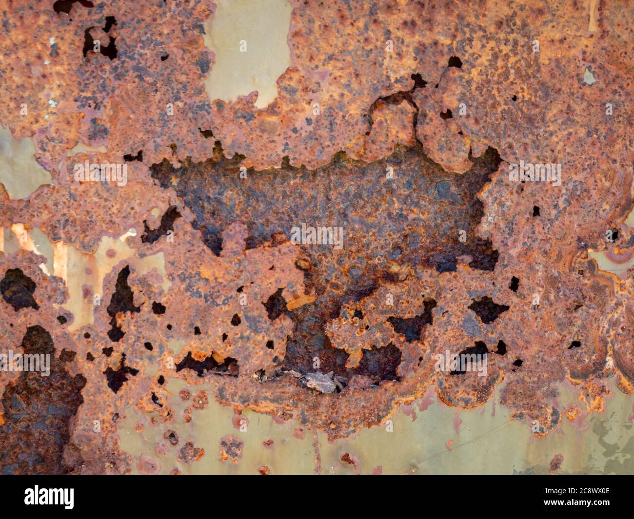 vecchia struttura di sfondo in metallo arrugginito Foto Stock