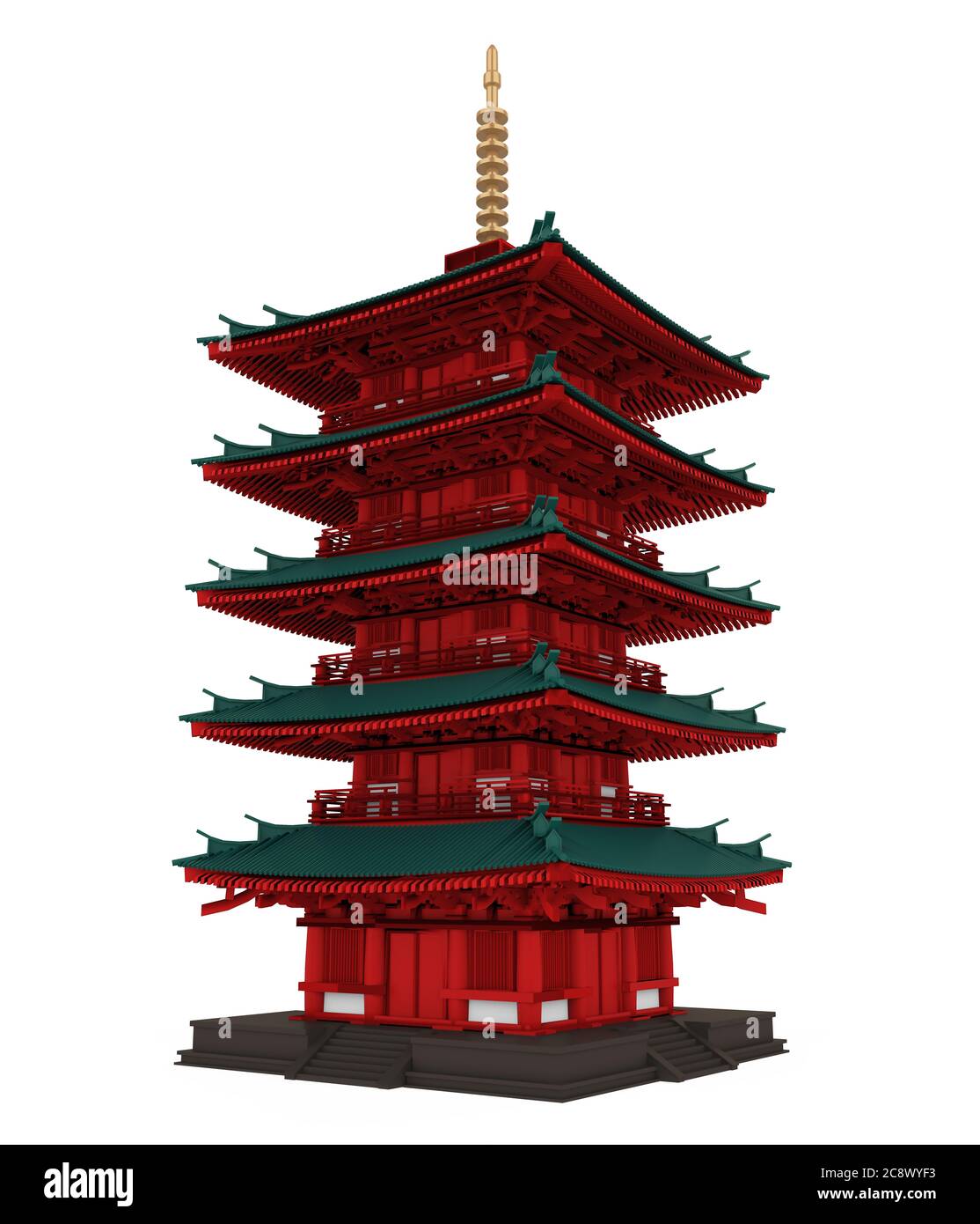 Pagoda isolato a torre Foto Stock