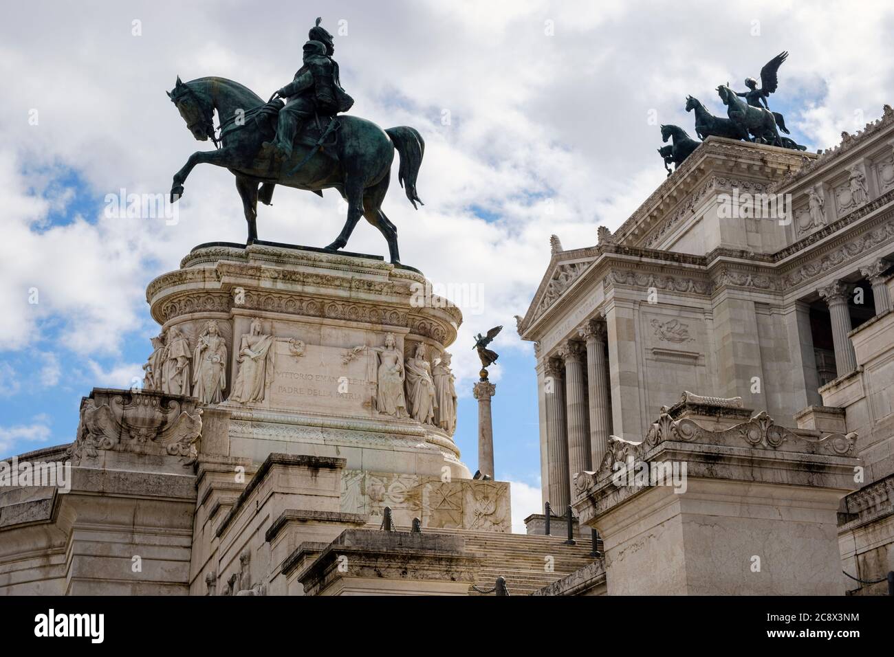 Il Monumento Nazionale Vittorio Emanuele II, Piazza Venezia, Roma, Italia Foto Stock