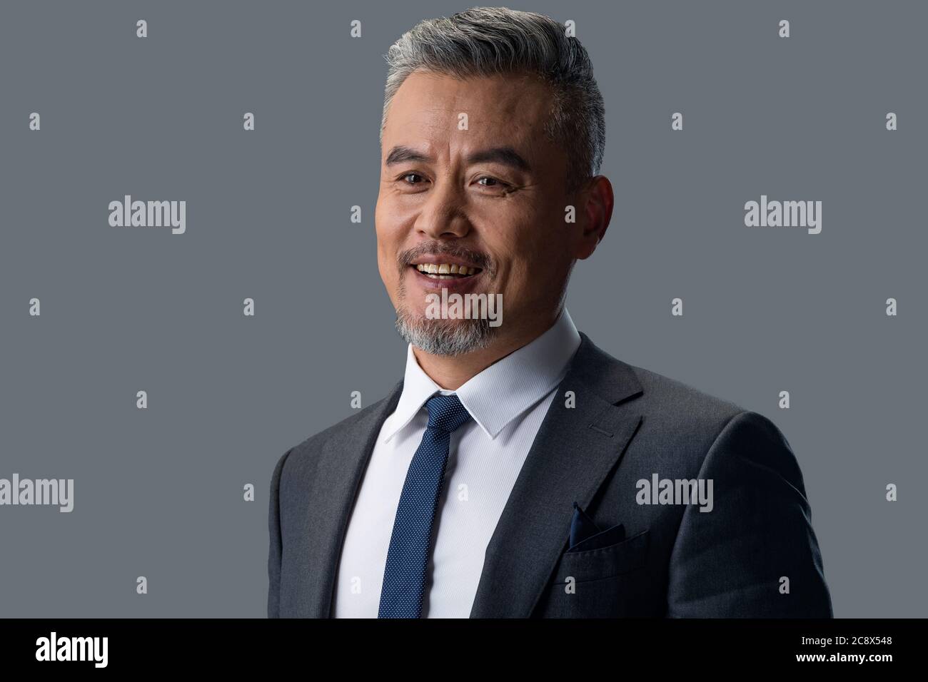 Uomo d'affari maturo di fiducia di sé Foto Stock
