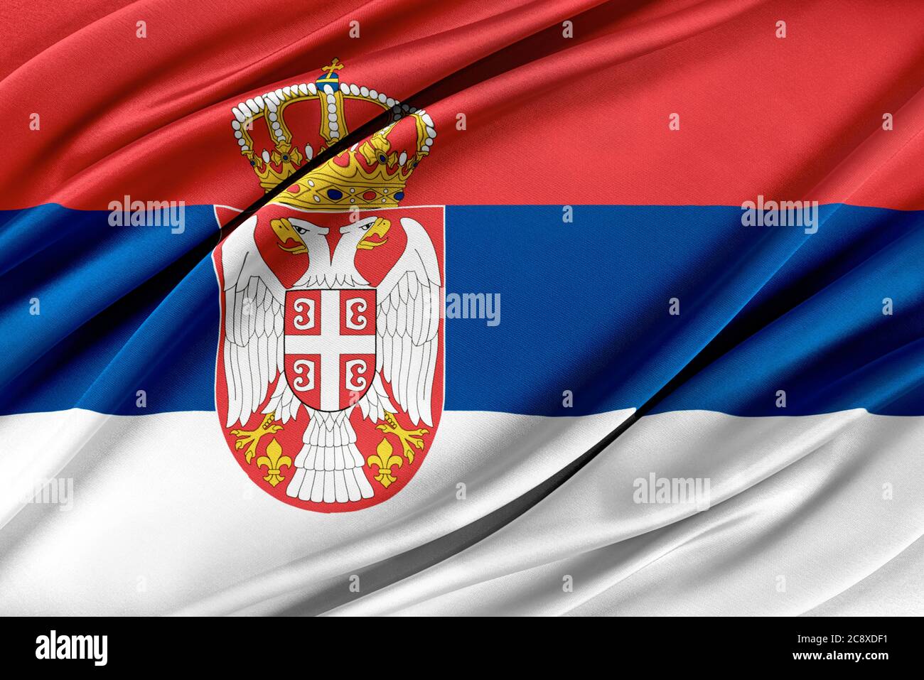 Bandiera Serbia Foto Stock