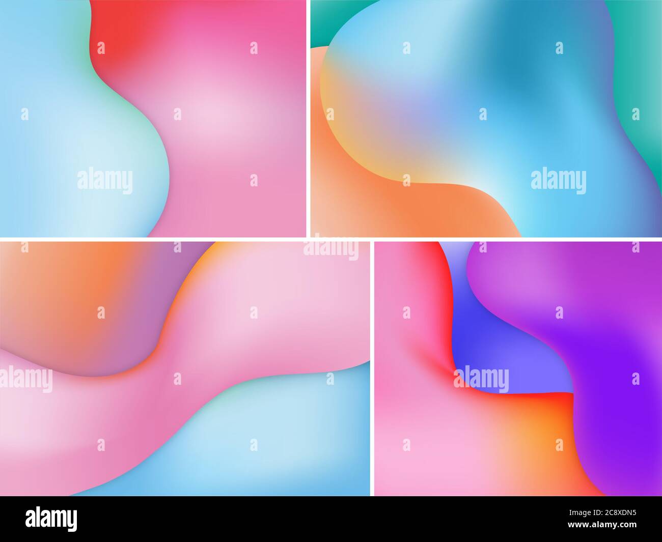 Colore tema layout organico griglia astratta gradiente Foto Stock