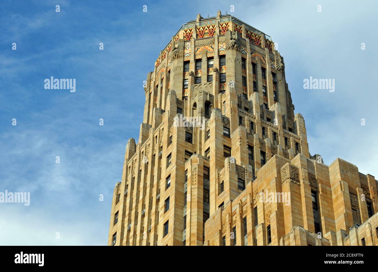 Completato nel 1931, il municipio in stile Art Deco di Buffalo, New York, è uno degli edifici municipali più grandi degli Stati Uniti. Foto Stock