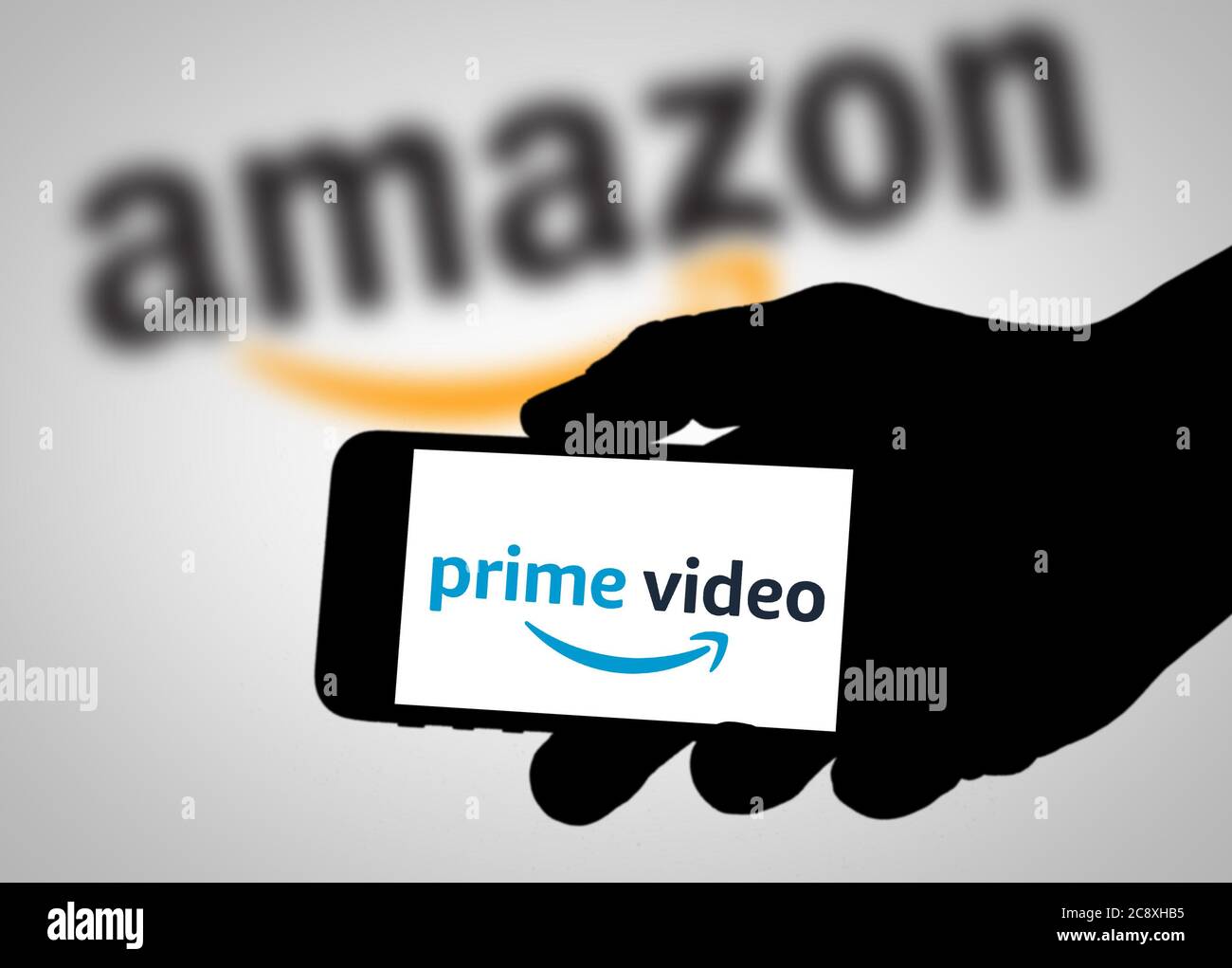 Logo Amazon prime Video Foto Stock