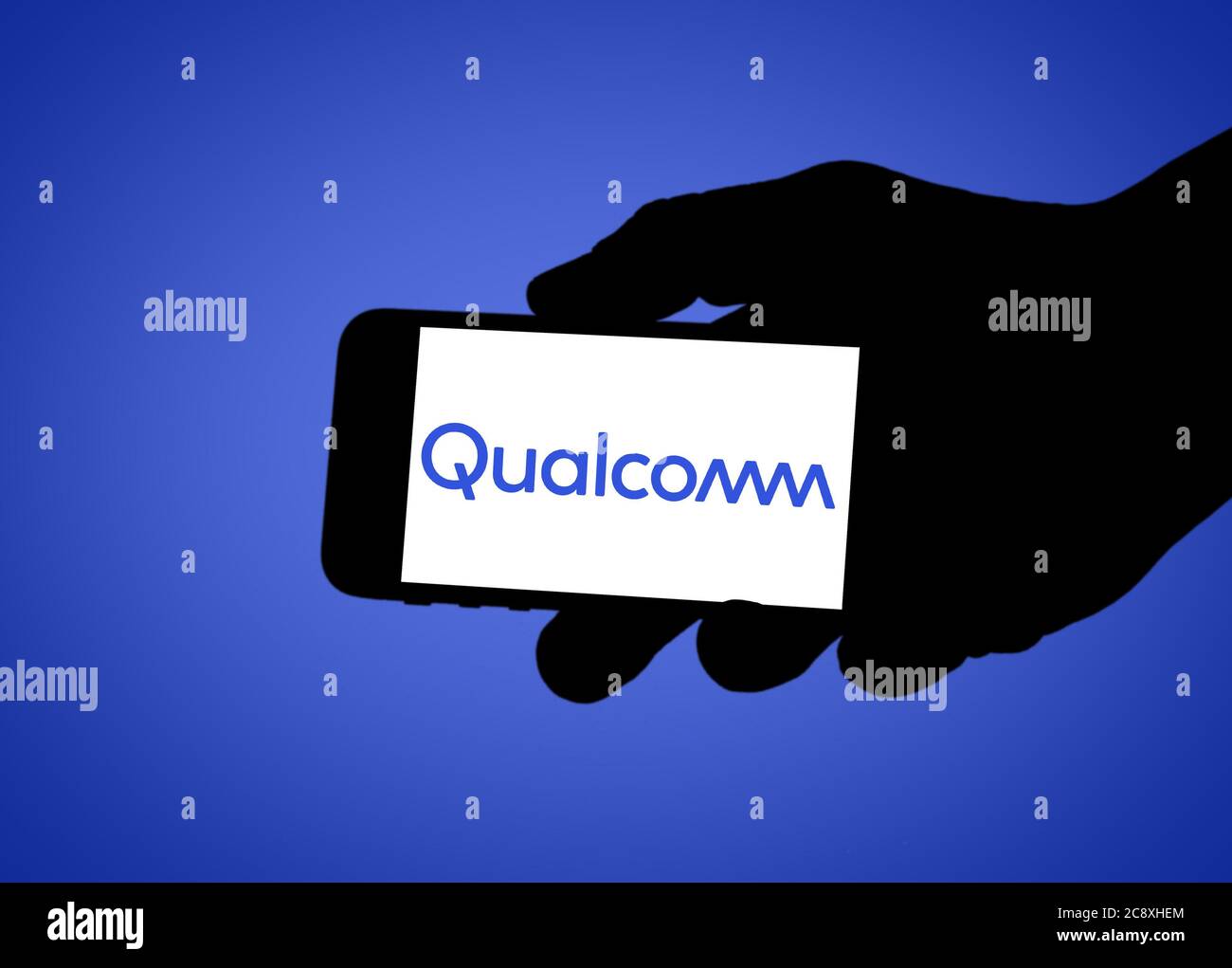 Logo Qualcomm Foto Stock