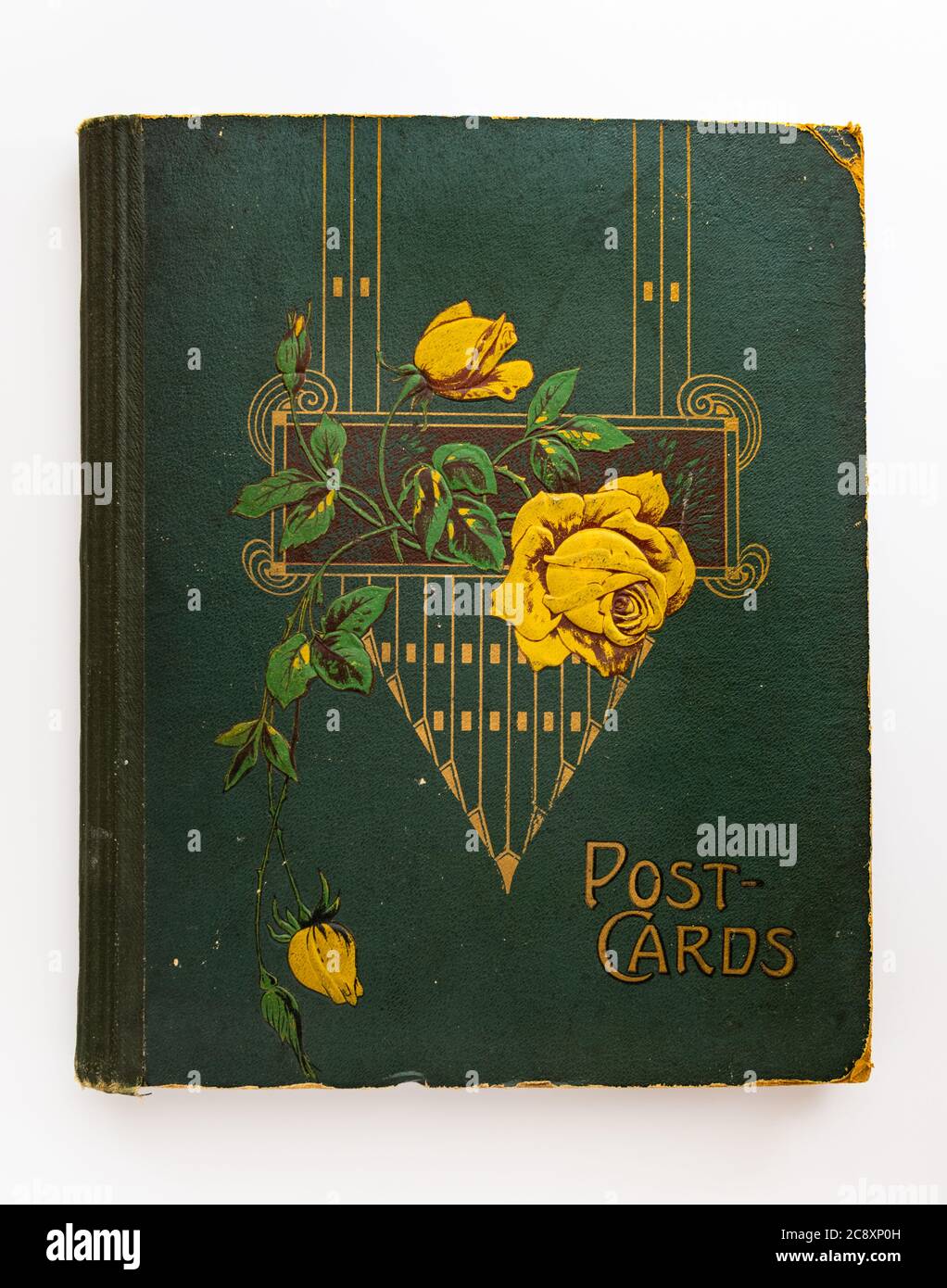 Copertina di un album da cartolina edoardiano con art deco art nouveau design - UK Foto Stock