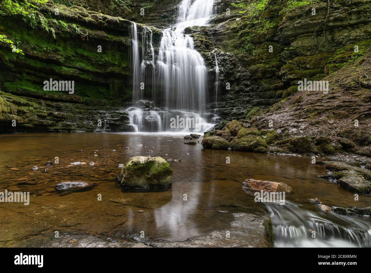 Cascata Scaleber Force nello Yorkshire Dales Foto Stock