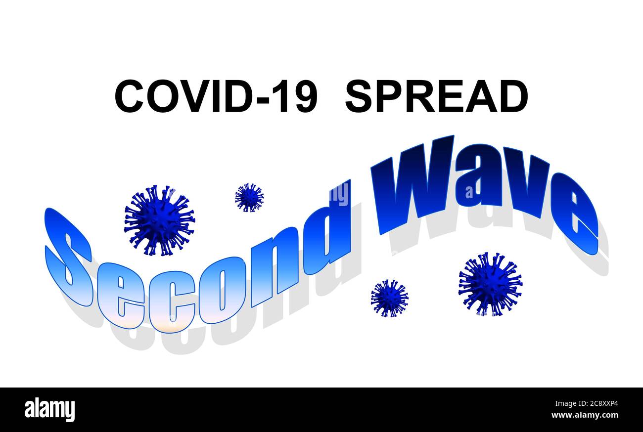 Seconda ondata coronavirus pandemia focolaio Foto Stock