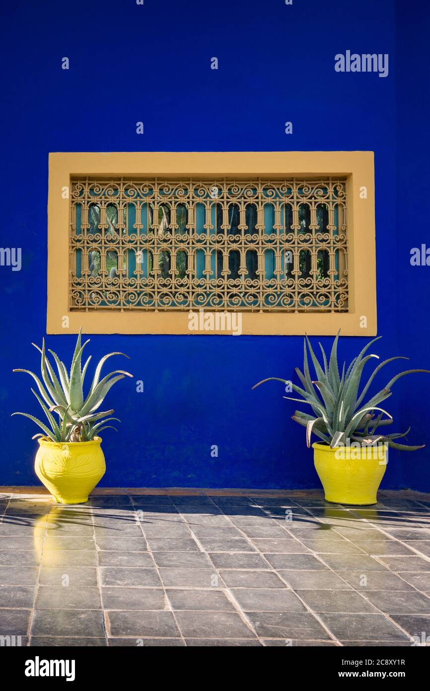 Casa commemorativa di Yves Saint Laurent – Giardini Majorelle a Marrakech, Marocco Foto Stock