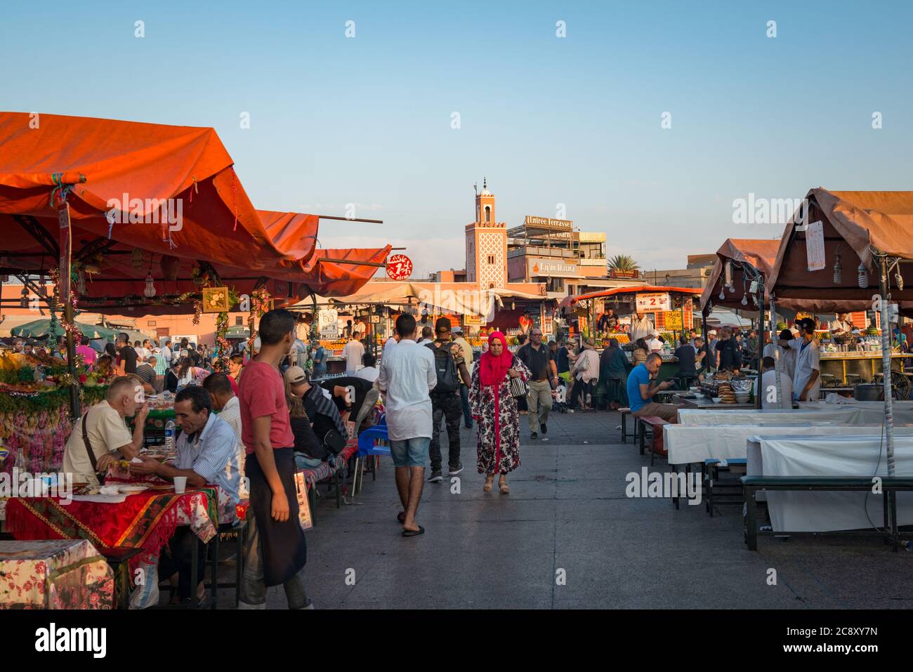 La Jemaa el Fna – piazza principale – a Marrakech, Marocco Foto Stock