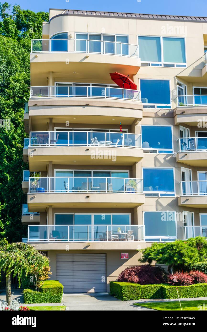 Appartamenti a West Seattle, Washington. Foto Stock