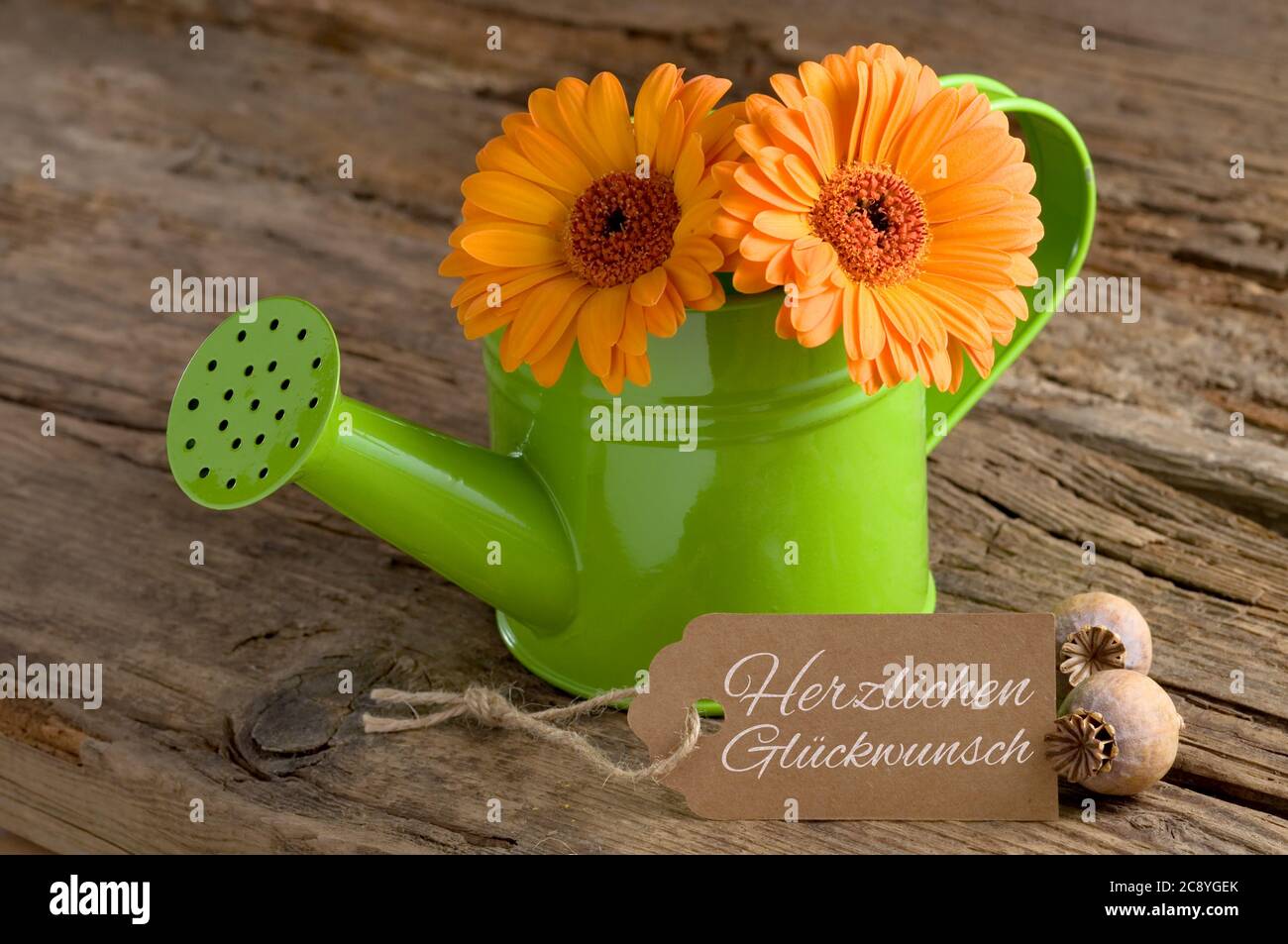Auguri Di Compleanno Con Fiori E Lettere Tedesco Per Buon Compleanno Foto Stock Alamy