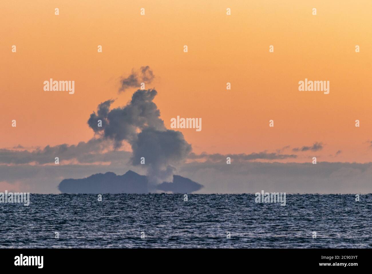 White Island a Dawn Foto Stock