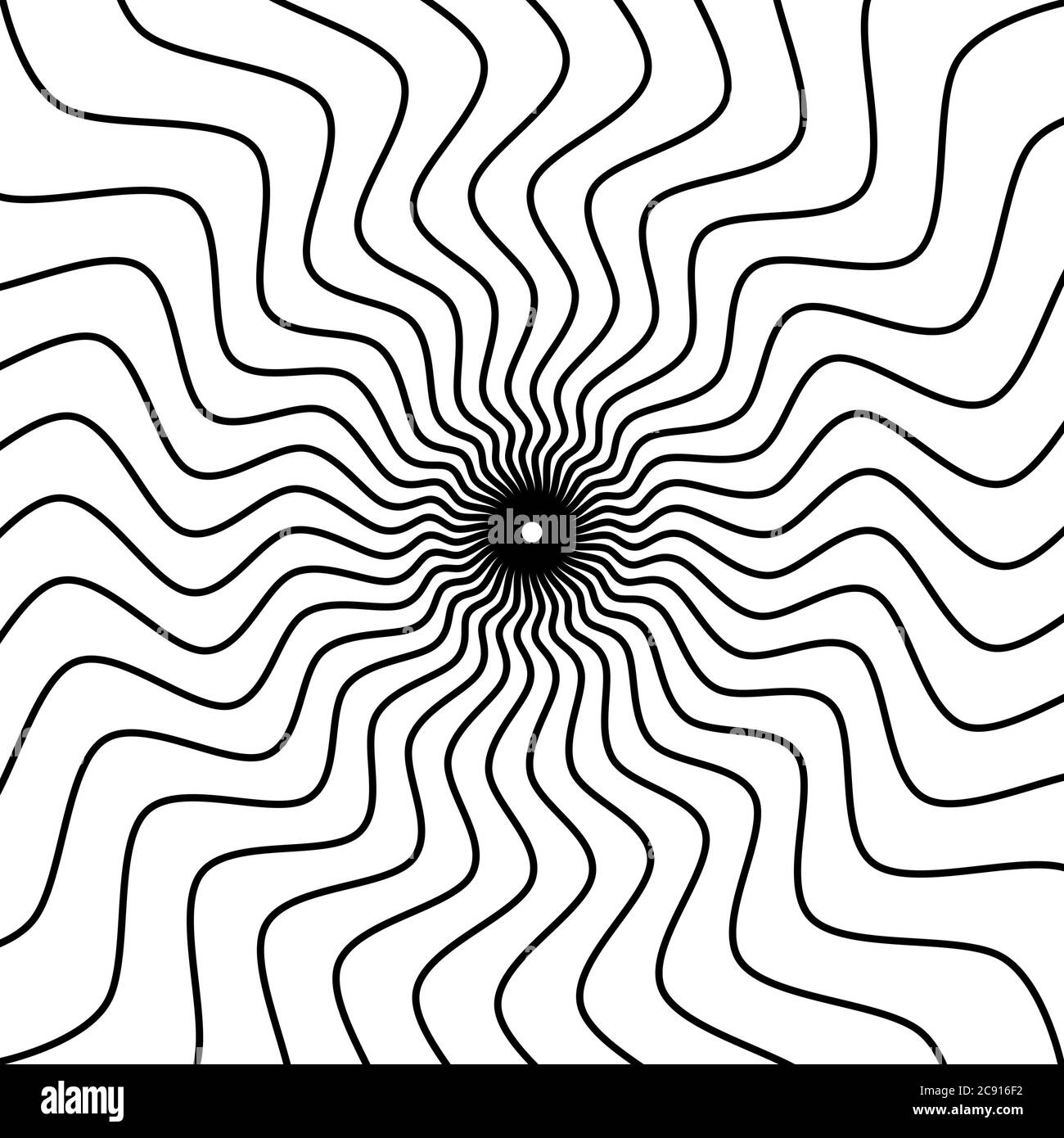 Pattern di linea curvo, sfondo astratto di ondulazione, illustrazione/rendering di linee ondulate. Foto Stock