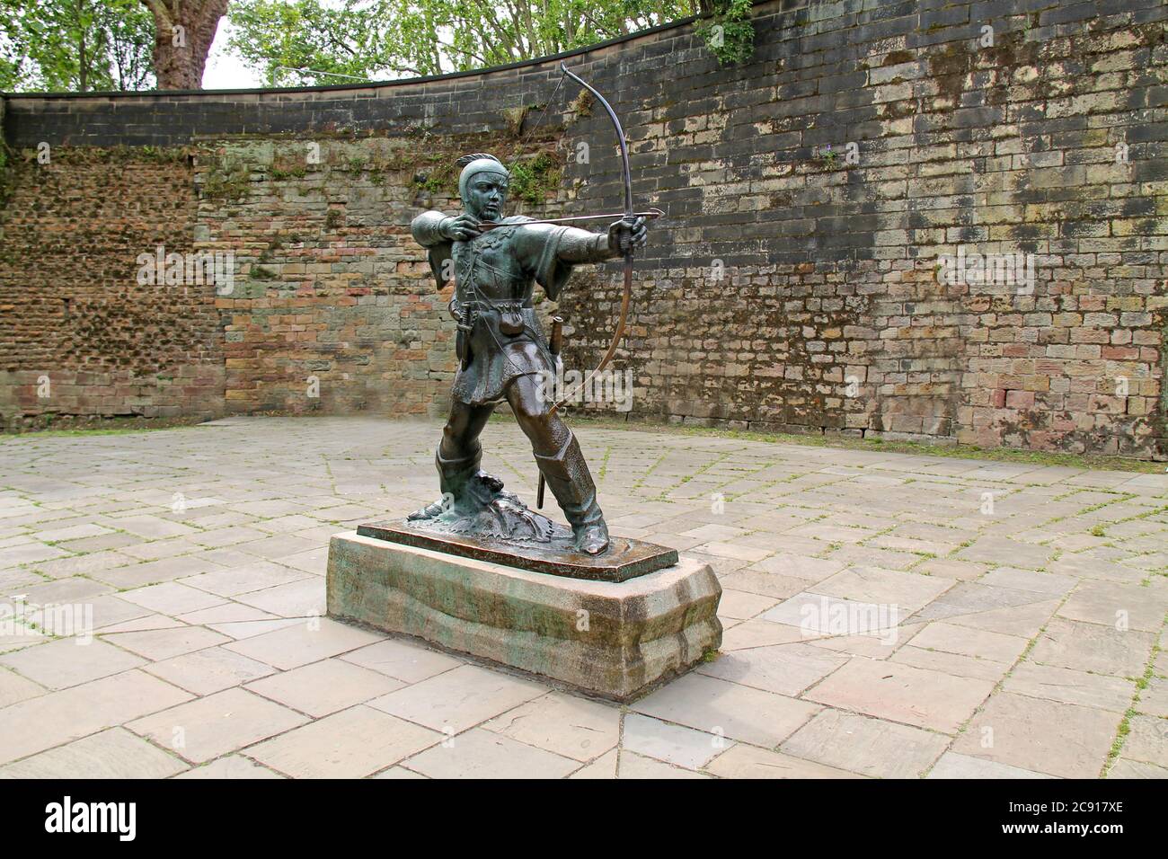 Robin Hood il fuorilegge con la sua Bow e la freccia. Foto Stock