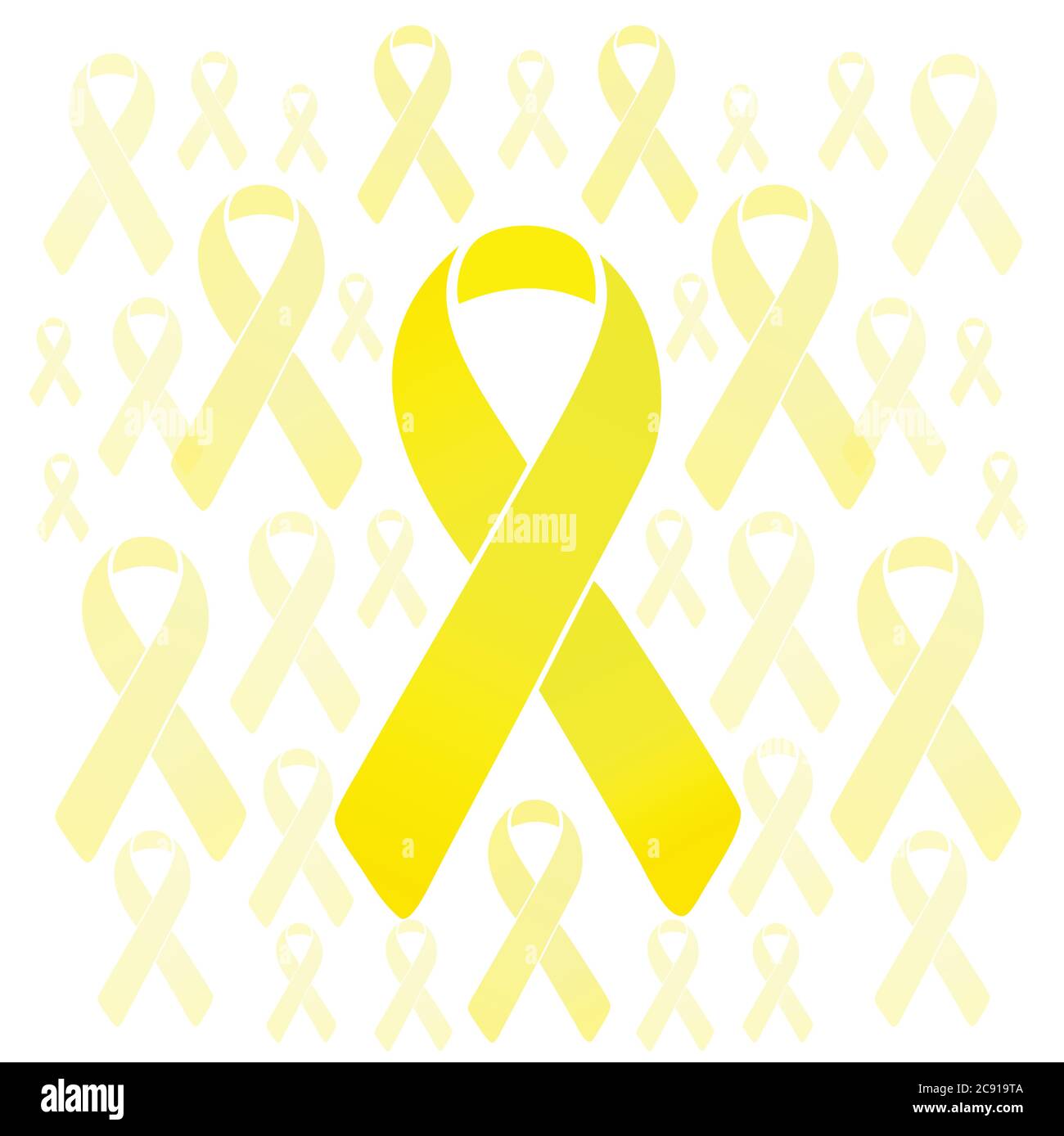 Sostenere il nostro truppe nastro giallo illustrazione disegno su uno sfondo bianco Illustrazione Vettoriale