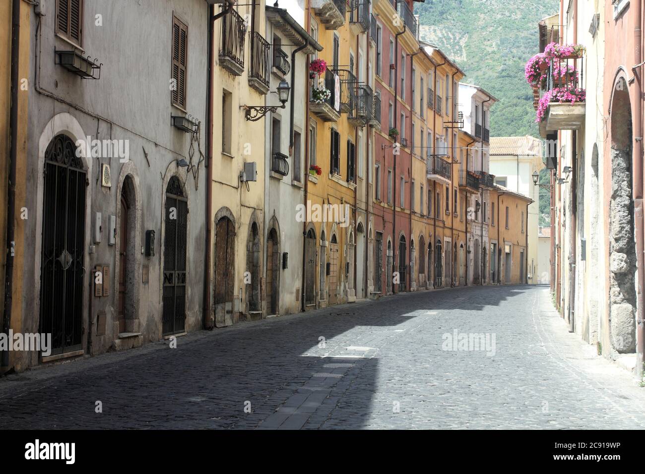 Sora, Italia - 22 luglio 2017: Il quartiere di San Rocco Foto Stock