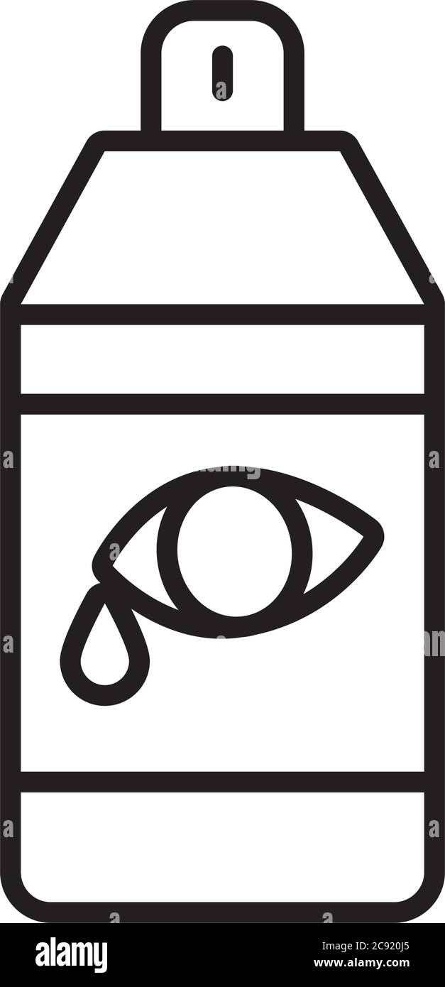 Disegno di icone, protesta di manifestazione e tema dimostrativo di una linea di spruzzatori a gas lacrimogeni Illustrazione Vettoriale