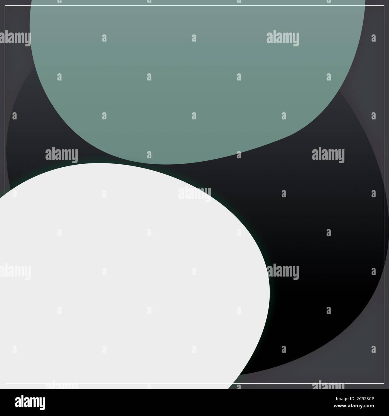 Forme circolari vuote dall'estetica moderna Design con cornice bianca Template-for Banner, Poster, Card & Social Media Foto Stock