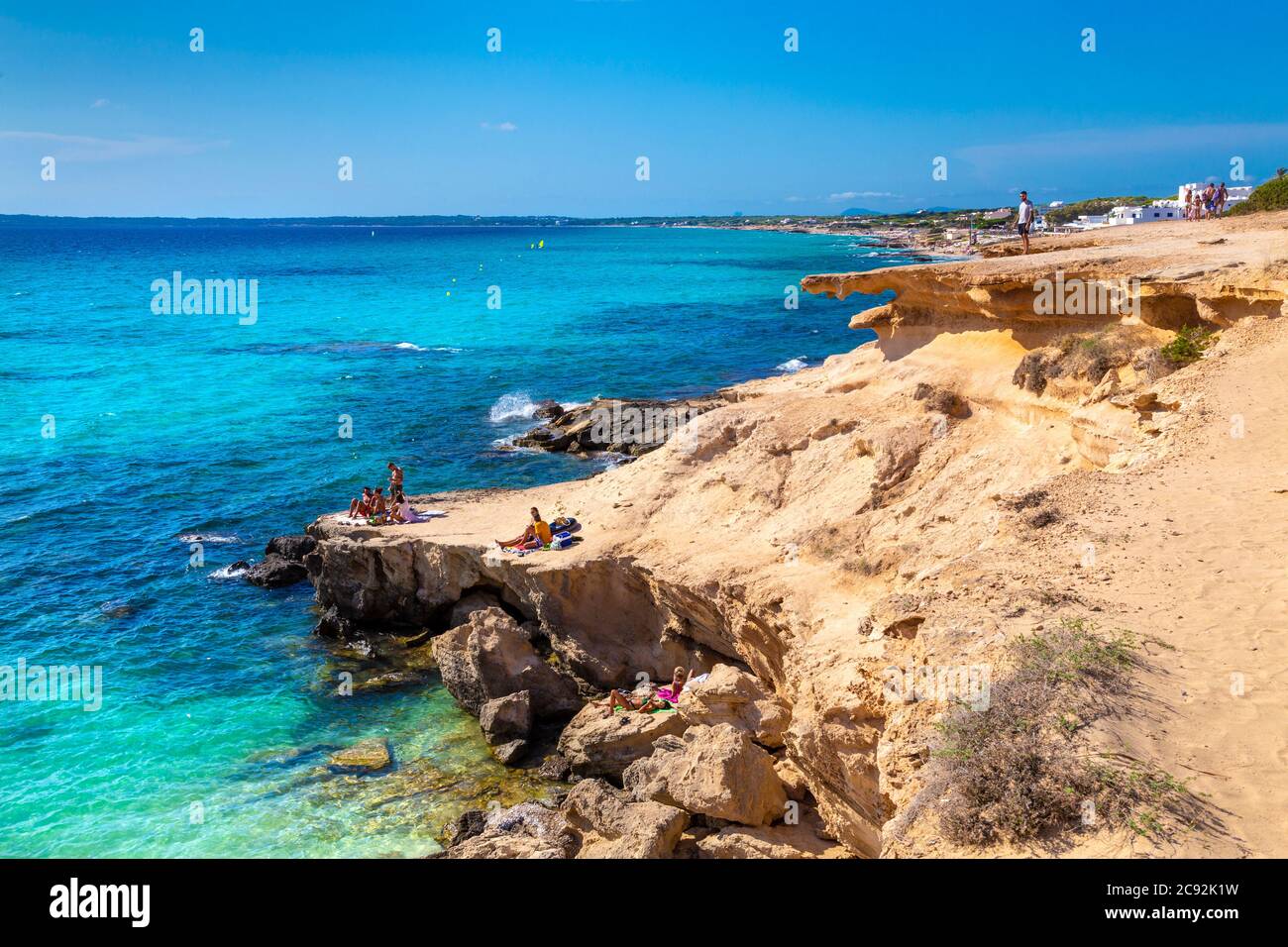 Calo des Mort, Formentera, Spagna Foto Stock