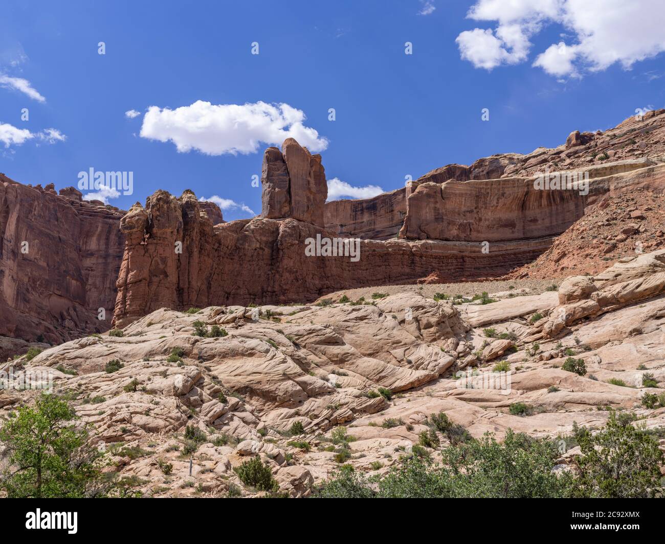 Formazioni rocciose nel deserto dello Utah, Stati Uniti Foto Stock