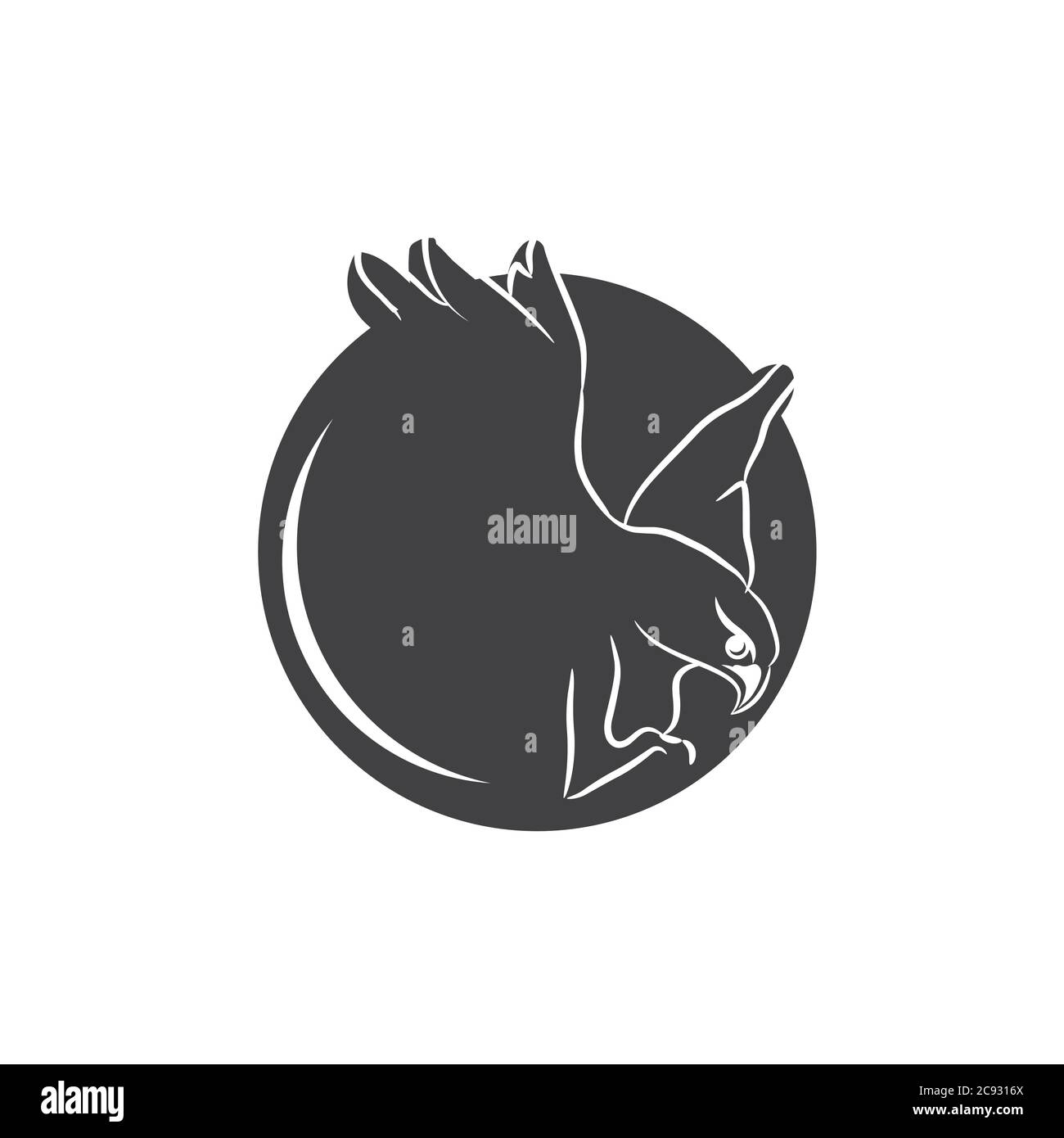 Logo Eagle , modello di design del logo Abstract Eagle, vettore del logo Eagle Illustrazione Vettoriale