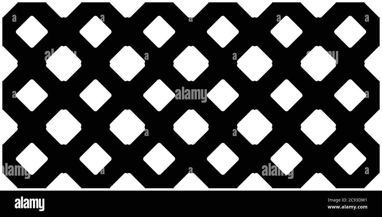 Immagine di un motivo di campitura nero isolato su uno sfondo bianco Foto Stock