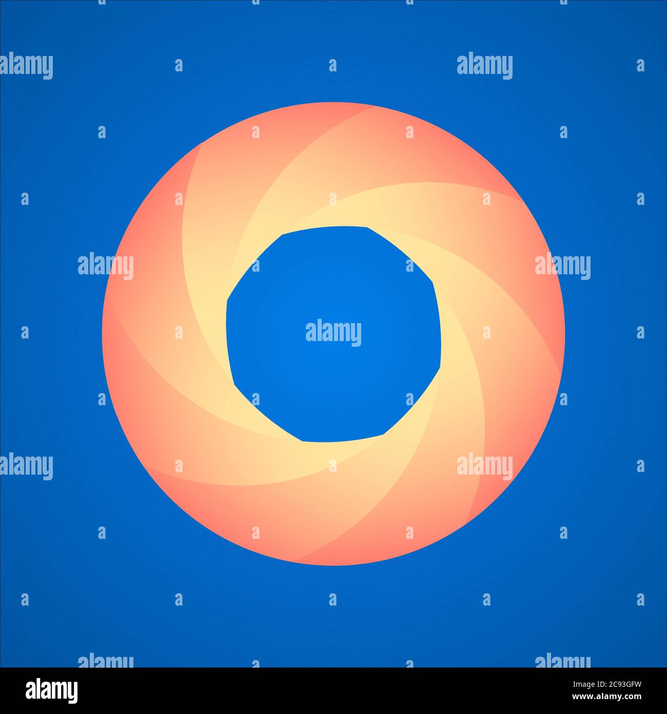 Logo diaframma, immagine vettoriale Illustrazione Vettoriale