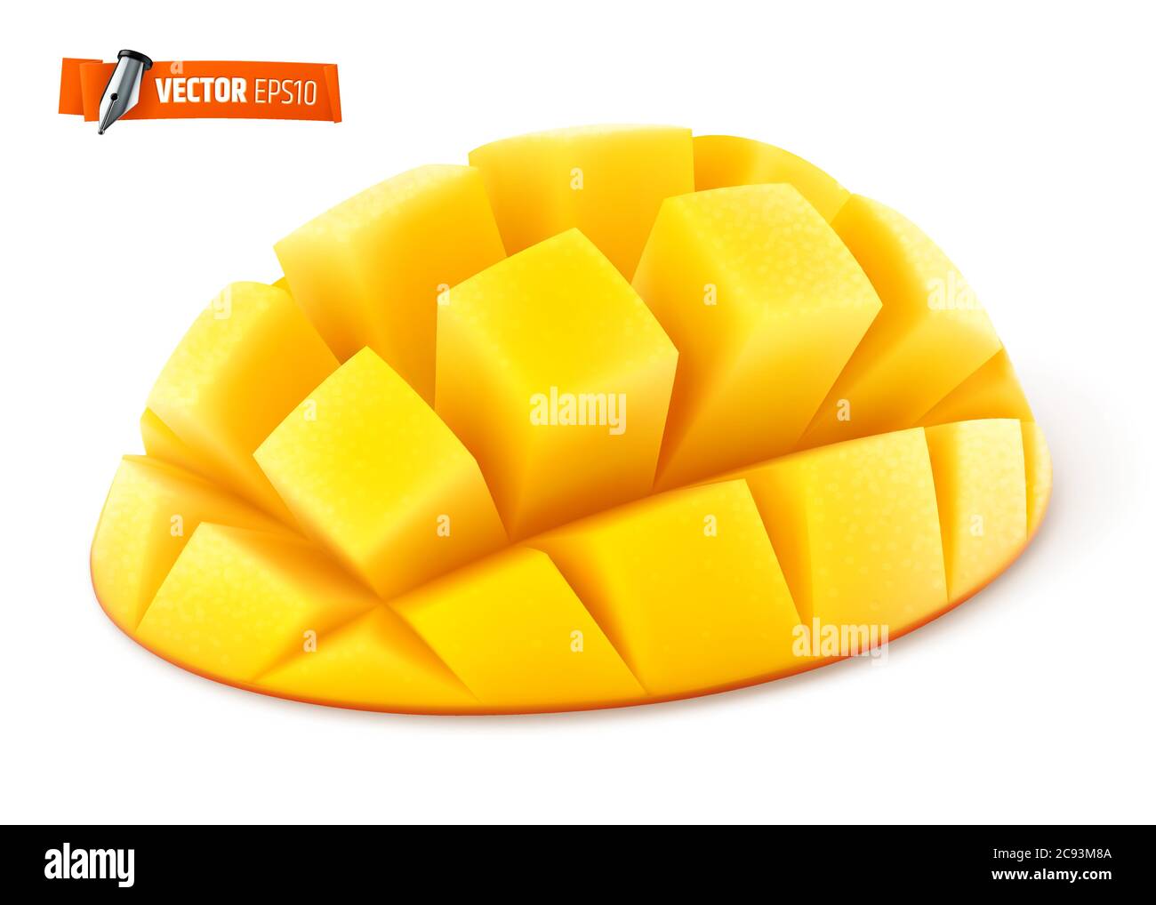 Mango vettoriale su sfondo bianco Illustrazione Vettoriale