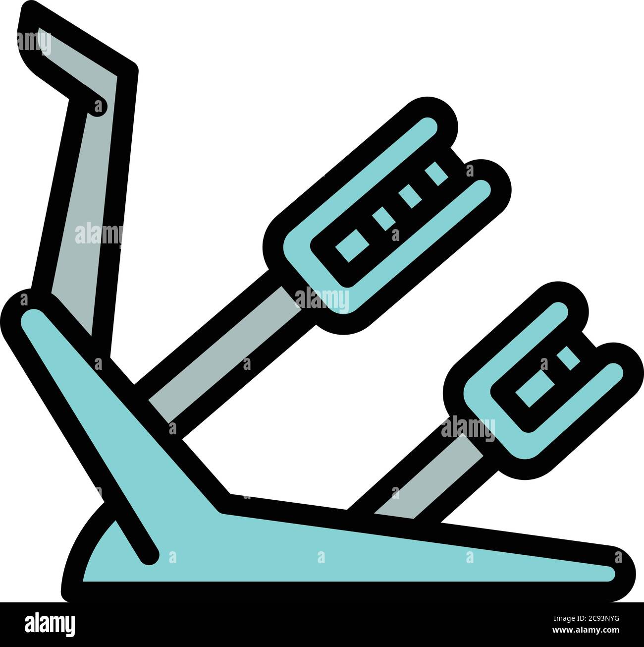 Icona attrezzatura da sci. Profilo attrezzatura da sci resort icona vettoriale per web design isolato su sfondo bianco Illustrazione Vettoriale