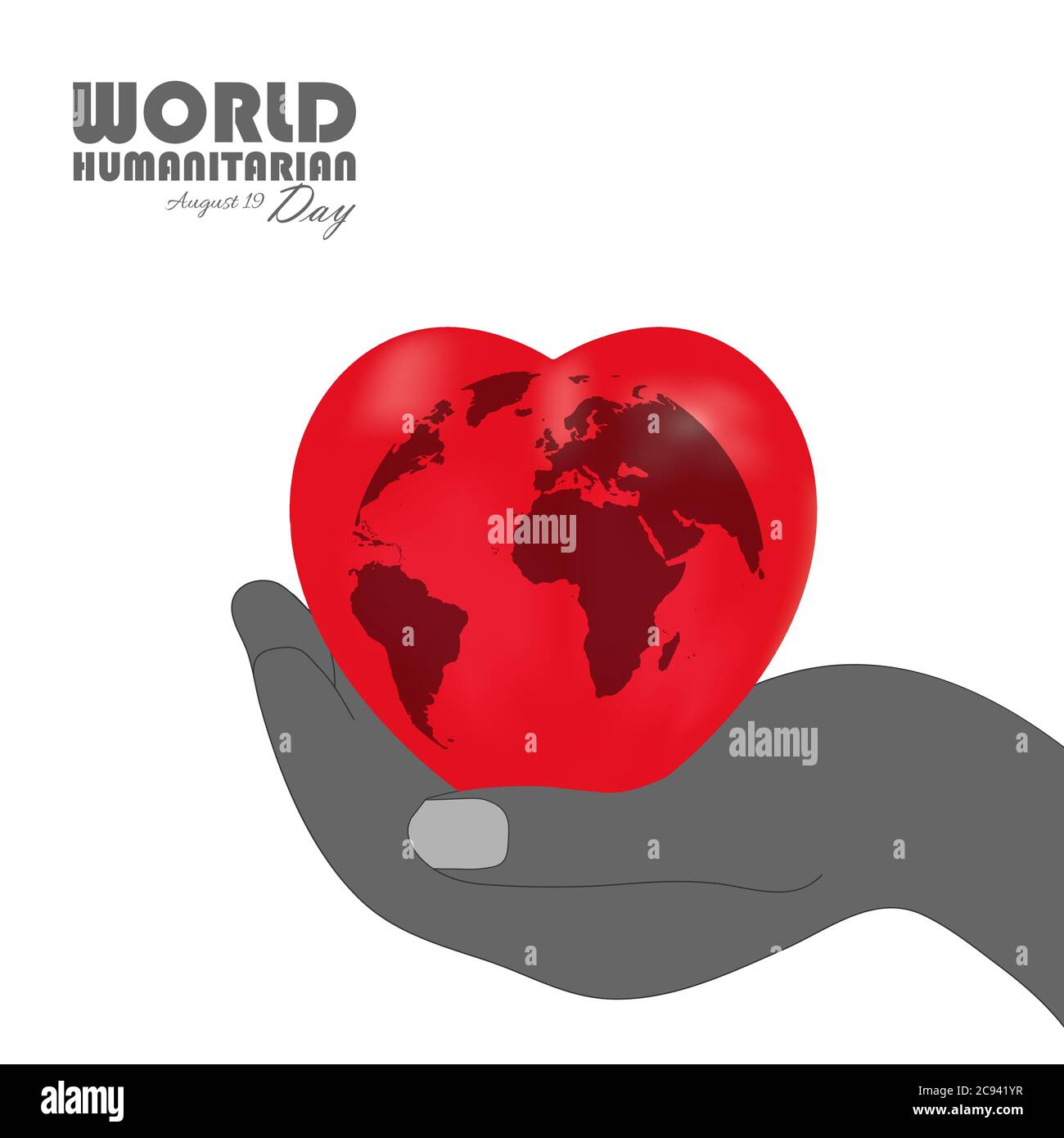 Illustrazione vettoriale della Giornata Mondiale dell'Umanesimo. Agosto 19. Disegno di concetto di piccione o colomba e palma di terra. Illustrazione Vettoriale