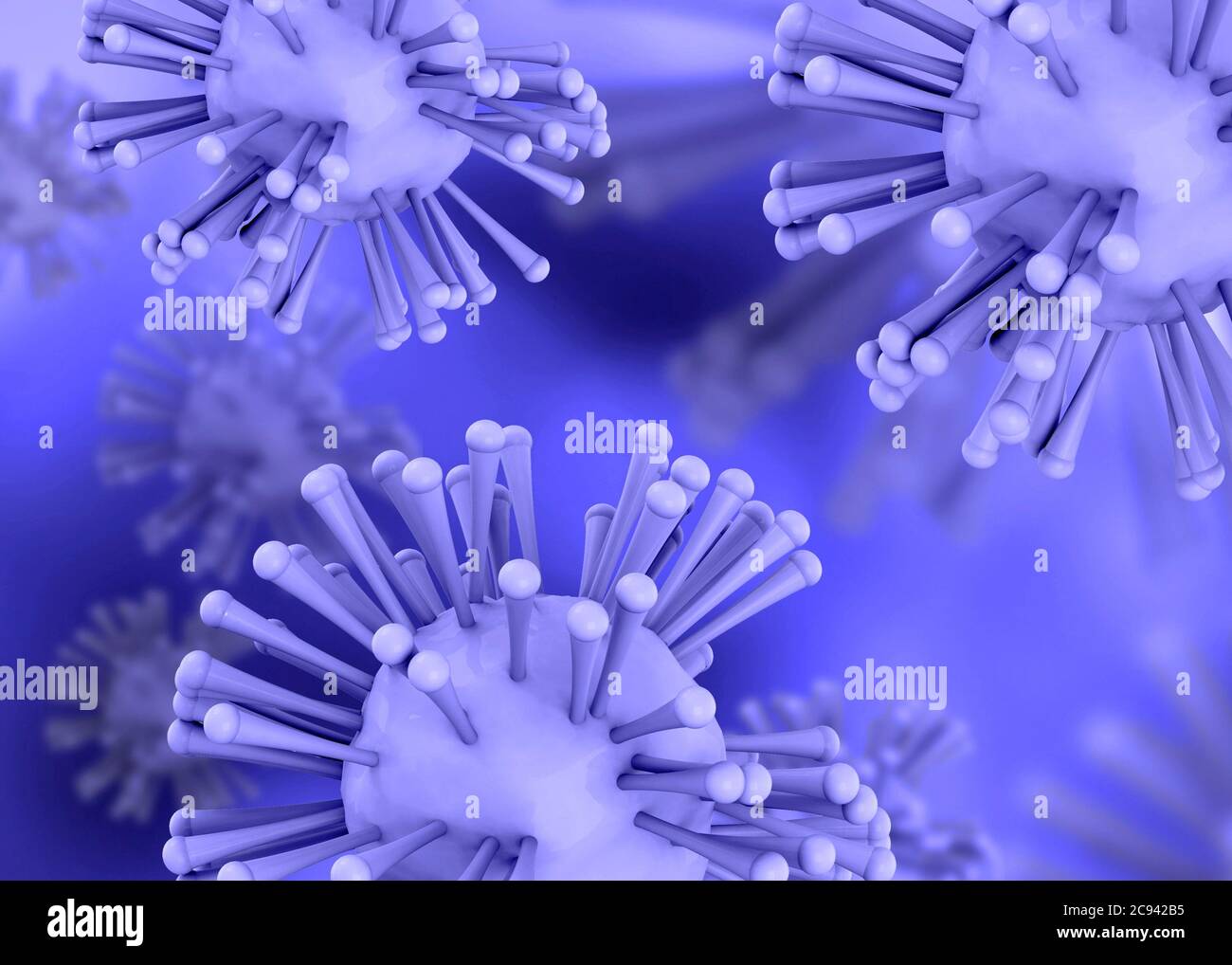 Il pericolo di infezione da virus - 3D Foto Stock