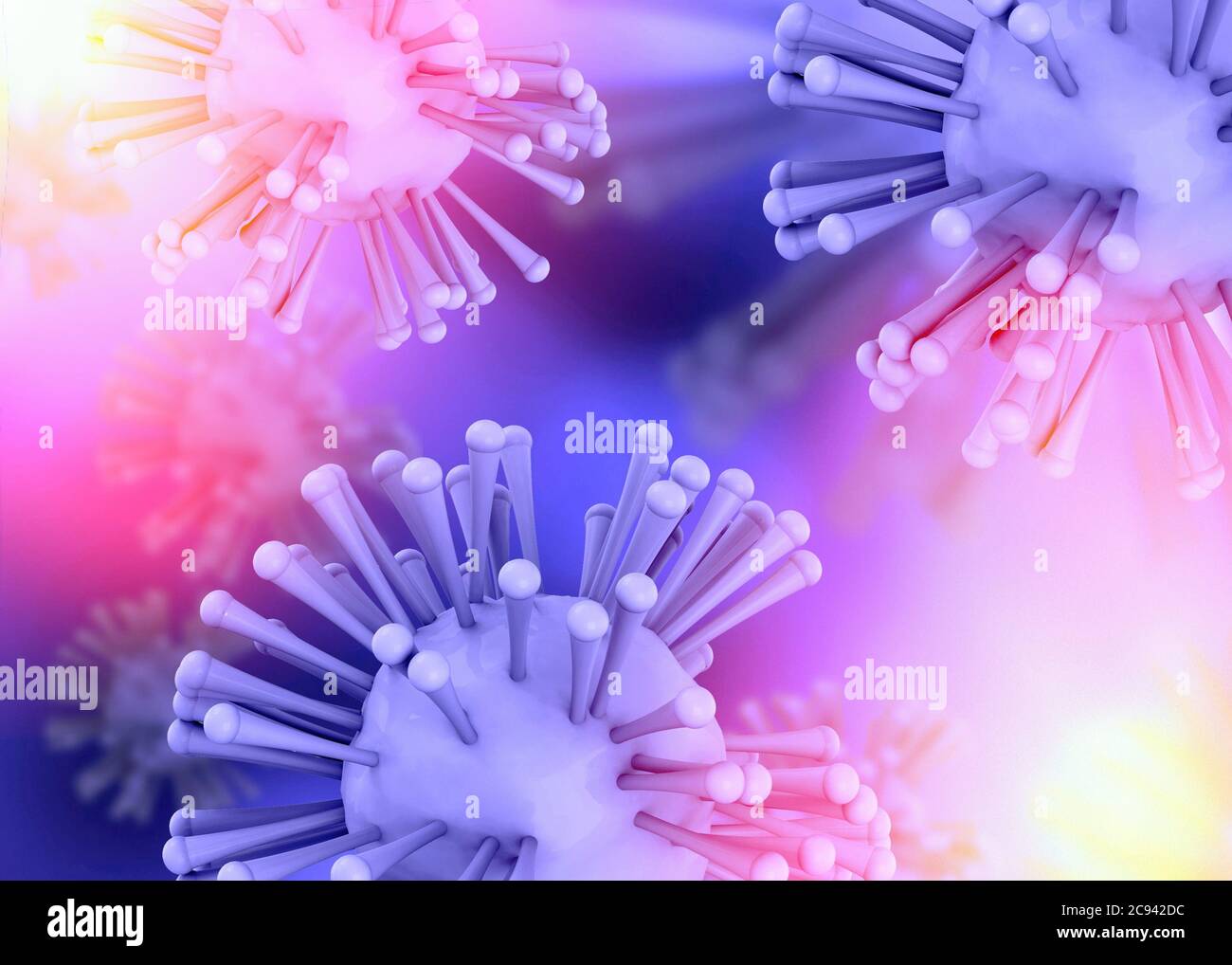 Il pericolo di infezione da virus - 3D Foto Stock