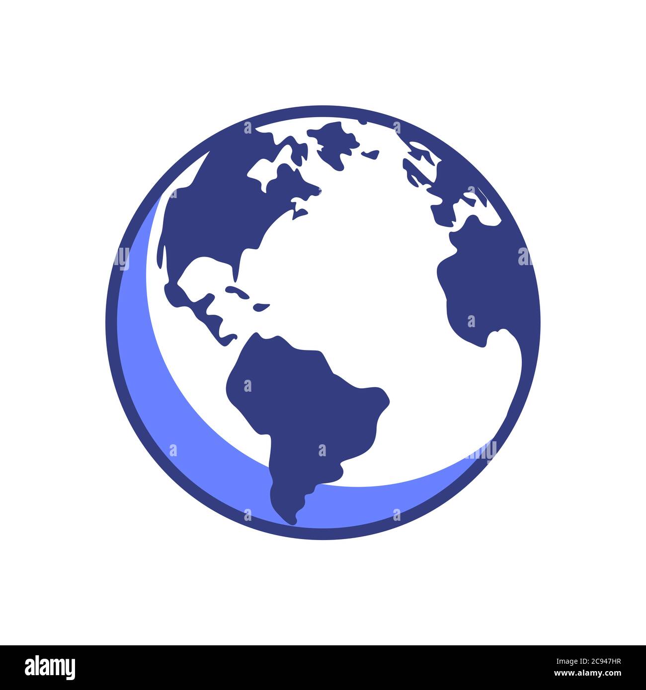 icona blu terra. vettore premium Illustrazione Vettoriale
