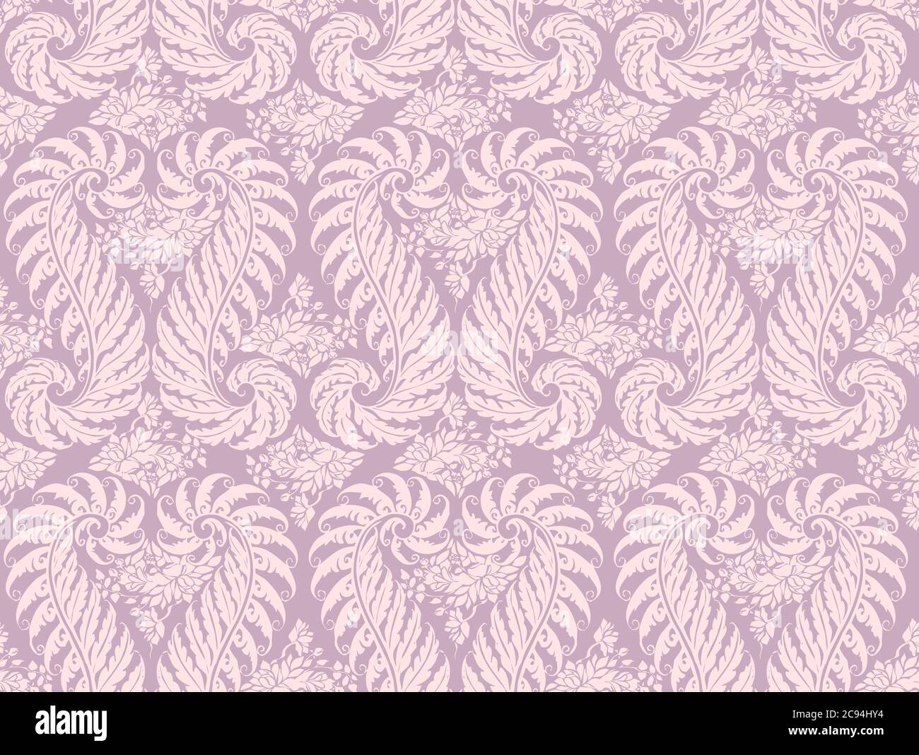 design elegante e senza cuciture con motivo rosa monocromatico. Damasco sfondo. Ornamento classico di lusso vecchio stile, texture vittoriana reale per il wallpape Foto Stock