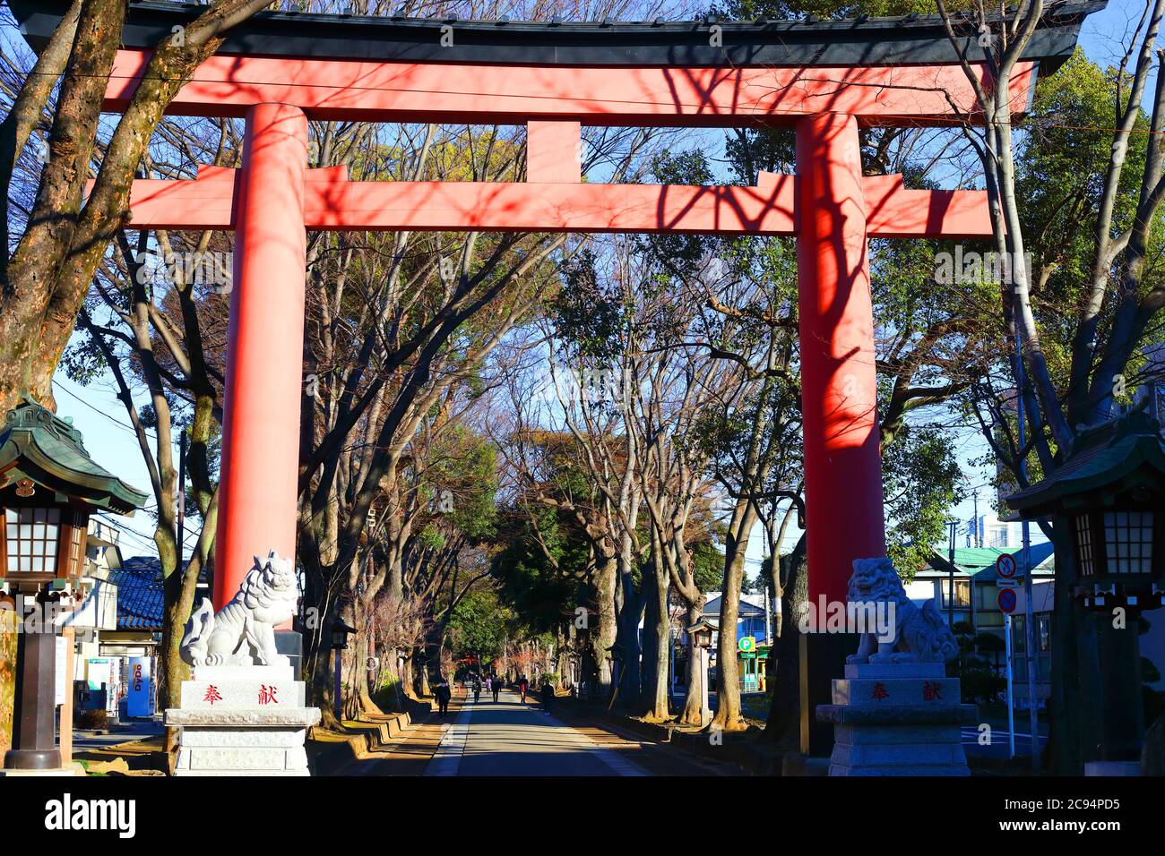 Tempio di Hikawa nella Prefettura di Saitama, Giappone Foto Stock