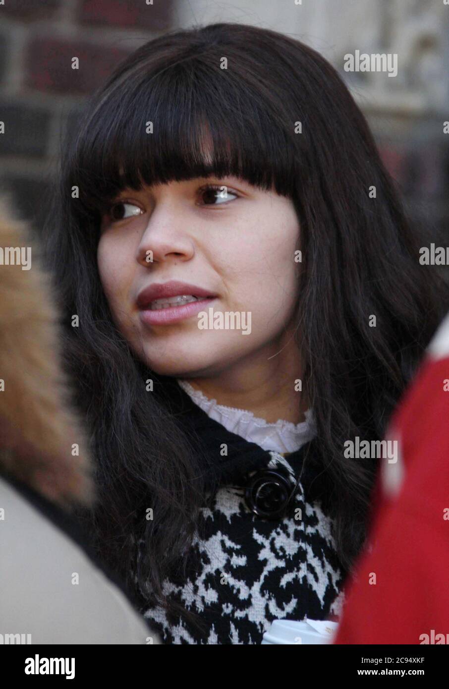 America Ferrera 2009 sul set di Ugly Betty, Foto di John Barrett/PHOTOlink Foto Stock