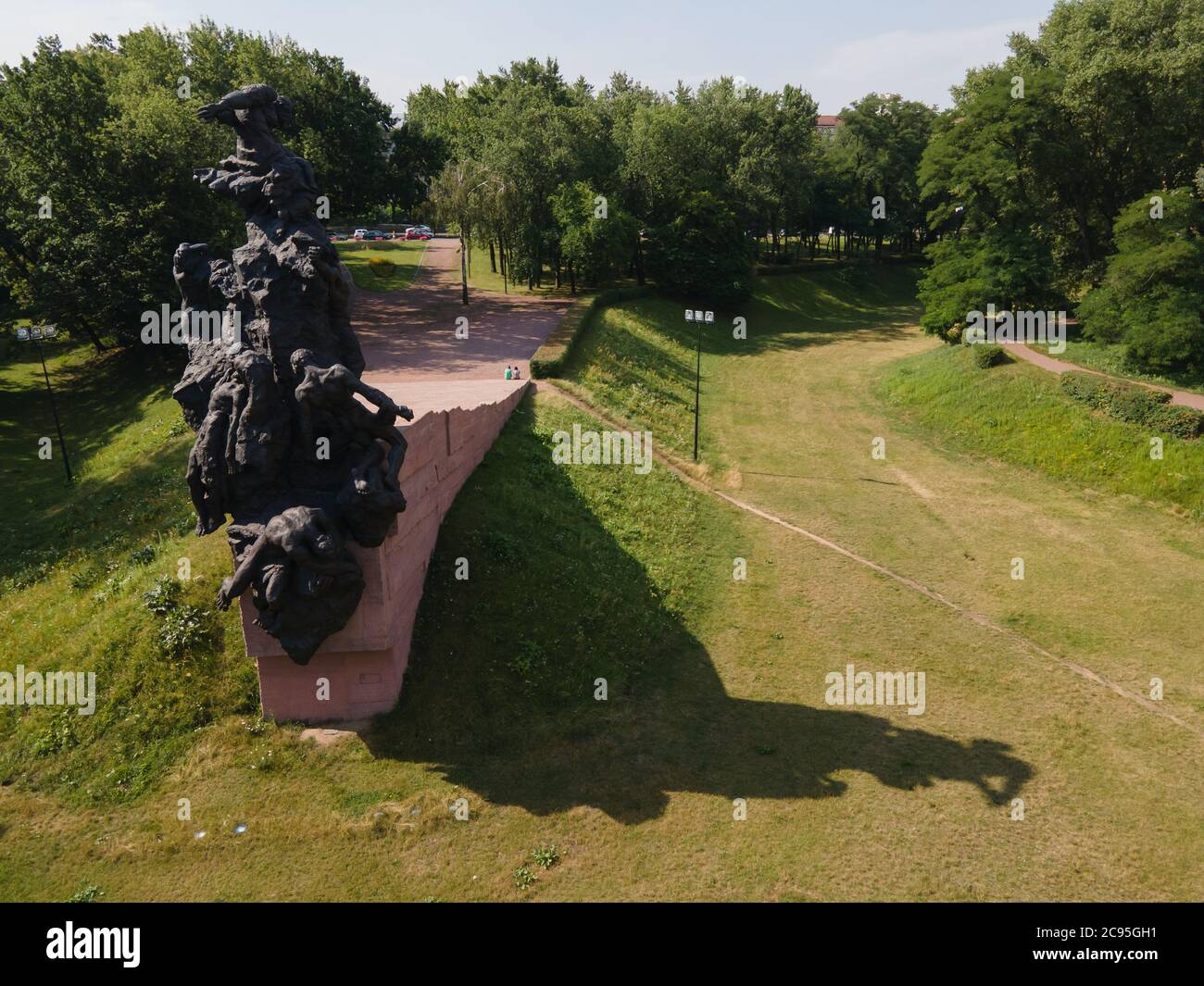 Babi Yar. Il luogo dell'assassinio degli ebrei durante la seconda guerra mondiale. Foto Stock