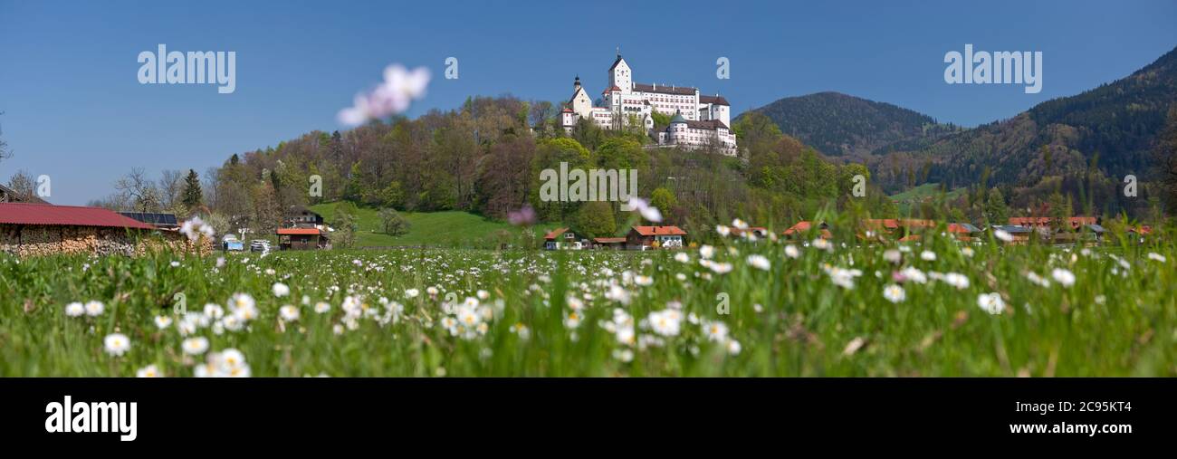 Geografia / viaggio, Germania, Baviera, Aschau nel Chiemgau, Castello di Hohenaschau, diritti aggiuntivi-clearance-Info-non-disponibile Foto Stock