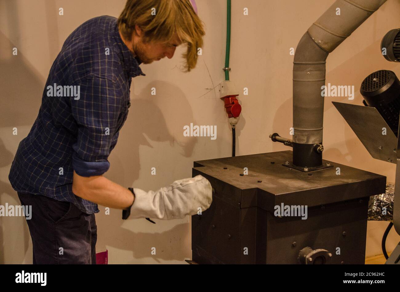 Tostatura perfetta dei chicchi di caffè Foto Stock